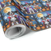 Greater Swiss Mountain Dog Pumpkin Halloween Grapp Cadeaupapier (Rol Hoek)