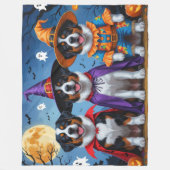 Greater Swiss Mountain Dog Pumpkin Halloween Grapp Fleece Deken (Voorkant)