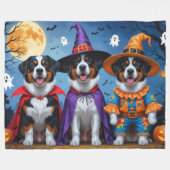 Greater Swiss Mountain Dog Pumpkin Halloween Grapp Fleece Deken (Voorkant (Horizontaal))