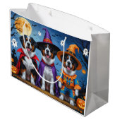Greater Swiss Mountain Dog Pumpkin Halloween Grapp Groot Cadeauzakje (Achterkant Gekanteld)