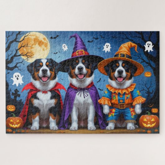 Greater Swiss Mountain Dog Pumpkin Halloween Grapp Legpuzzel (Horizontaal)