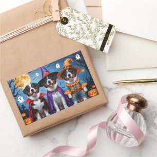 Greater Swiss Mountain Dog Pumpkin Halloween Grapp Rechthoekige Sticker