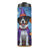 Greater Swiss Mountain Dog Pumpkin Halloween Grapp Thermosbeker (Voorkant)
