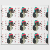 Greater Swiss Mountain Dog Santa Paws Cadeaupapier (Vlak)
