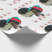 Greater Swiss Mountain Dog Santa Paws Cadeaupapier (Hoek)