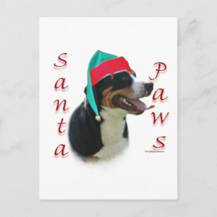 Greater Swiss Mountain Dog Santa Paws Feestdagenkaart