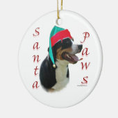 Greater Swiss Mountain Dog Santa Paws Keramisch Ornament (Links)
