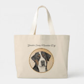 Greater Swiss Mountain Dog Schilderen Originele Ku Grote Tote Bag (Achterkant)