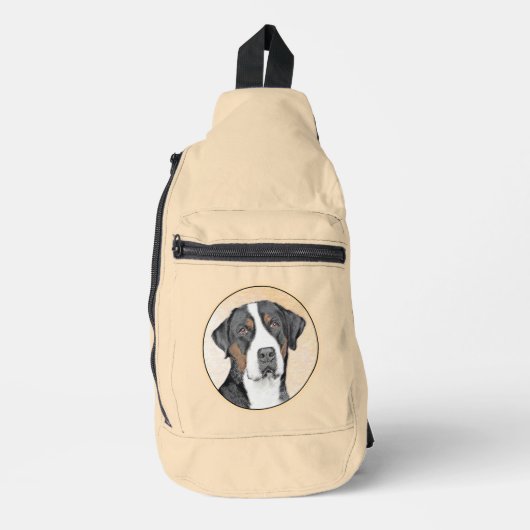 Greater Swiss Mountain Dog Schilderen Originele Ku Sling Bag (Voorkant)