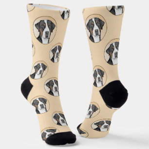 Greater Swiss Mountain Dog Schilderen Originele Ku Sokken