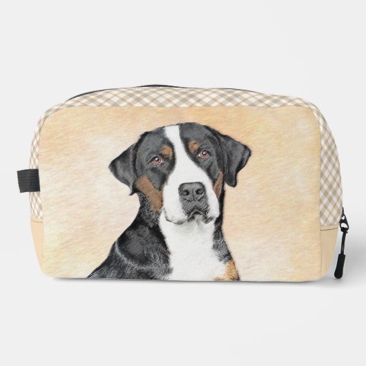 Greater Swiss Mountain Dog Schilderen Originele Ku Toilettasje (Voorkant)