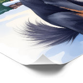 Greater Swiss Mountain Dog Snowy Cabin Santa Hat Perfect Poster (Hoek)