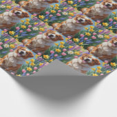 Greater Swiss Mountain Dog Spring Bloemen Schilder Cadeaupapier (Hoek)