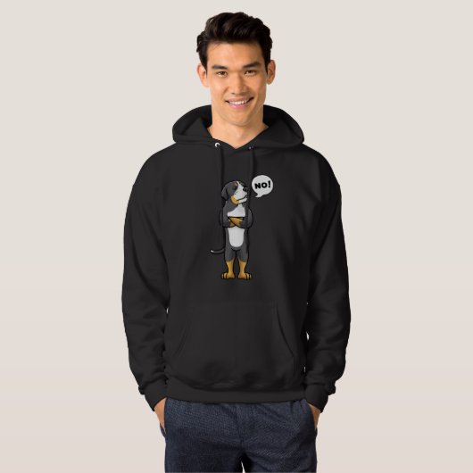 Greater Swiss Mountain Dog Stubborn Dog Hoodie (Voorkant volledig)