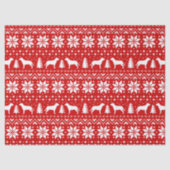 Greater Swiss Mountain Dogs Kerstmispatroon rood Tissuepapier (Voorkant)