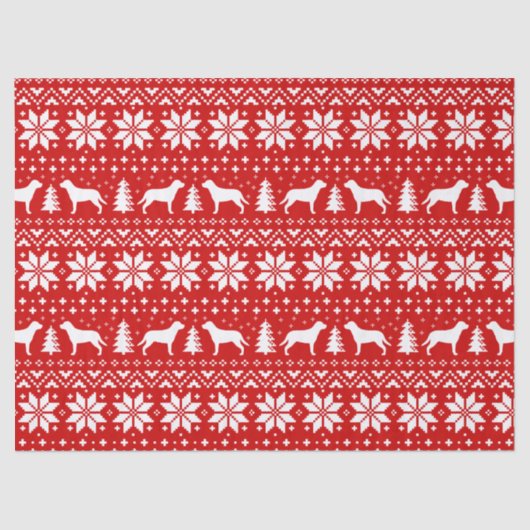 Greater Swiss Mountain Dogs Kerstmispatroon rood Tissuepapier (Voorkant)