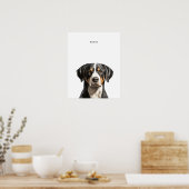 Greater Swiss Mountain gepersonaliseerde hondenpri Poster (Keuken)