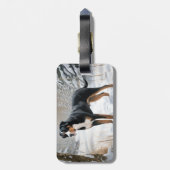 Greater Swiss Mountain Laat het sneeuwen Kerstmis Bagagelabel (Achterkant verticaal)