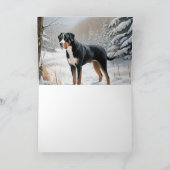 Greater Swiss Mountain Laat het sneeuwen Kerstmis Kaart (Binnen)