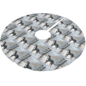 Greater Swiss Mountain Laat het sneeuwen Kerstmis Kerstboom Rok (Gekanteld)