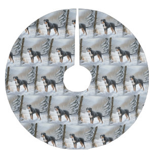 Greater Swiss Mountain Laat het sneeuwen Kerstmis Kerstboom Rok