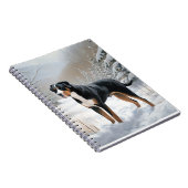 Greater Swiss Mountain Laat het sneeuwen Kerstmis Notitieboek (Rechterzijde)