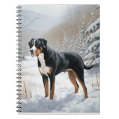 Greater Swiss Mountain Laat het sneeuwen Kerstmis Notitieboek (Voorkant)