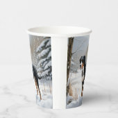 Greater Swiss Mountain Laat het sneeuwen Kerstmis Papieren Bekers (Rechts)