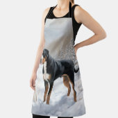 Greater Swiss Mountain Laat het sneeuwen Kerstmis Schort (Insitu)