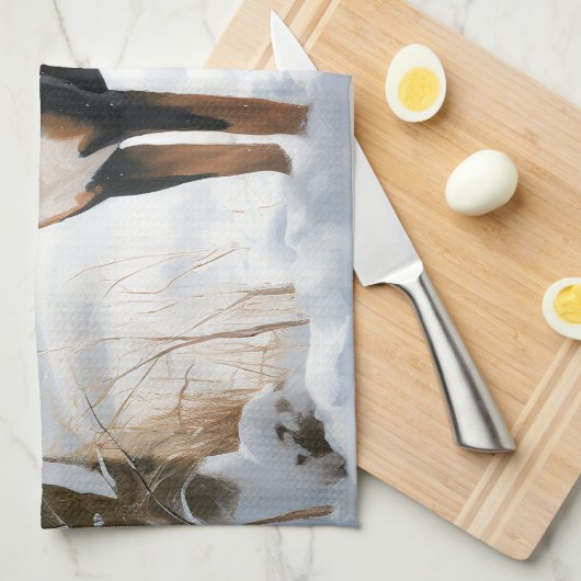 Greater Swiss Mountain Laat het sneeuwen Kerstmis Theedoek (Quarter Fold)