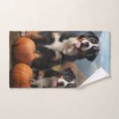 Greater Swiss Mountain Pup herfst Delight pompoen Bad Handdoek (Handdoek)