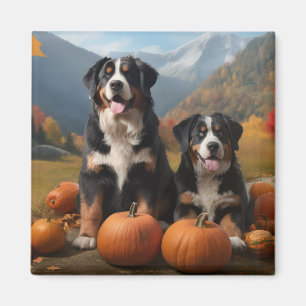 Greater Swiss Mountain Pup herfst Delight pompoen Magneet