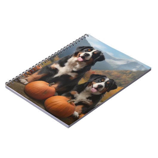 Greater Swiss Mountain Pup herfst Delight pompoen Notitieboek (Linkerzijde)