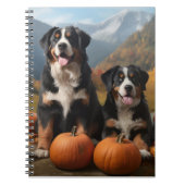Greater Swiss Mountain Pup herfst Delight pompoen Notitieboek (Voorkant)