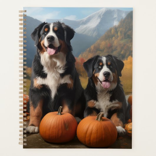 Greater Swiss Mountain Pup herfst Delight pompoen Planner (Voorkant)