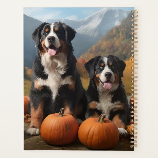 Greater Swiss Mountain Pup herfst Delight pompoen Planner (Achterkant)