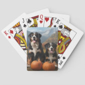 Greater Swiss Mountain Pup herfst Delight pompoen Pokerkaarten (Achterkant)