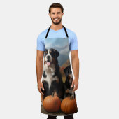 Greater Swiss Mountain Pup herfst Delight pompoen Schort (Gedragen)