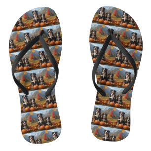 Greater Swiss Mountain Pup herfst Delight pompoen Teenslippers