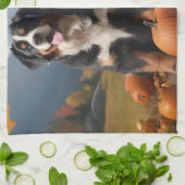 Greater Swiss Mountain Pup herfst Delight pompoen Theedoek (Gevouwen)