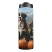 Greater Swiss Mountain Pup herfst Delight pompoen Thermosbeker (Voorkant)