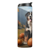 Greater Swiss Mountain Pup herfst Delight pompoen Thermosbeker (Gedraaid links)