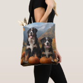Greater Swiss Mountain Pup herfst Delight pompoen Tote Bag (Dichtbij)