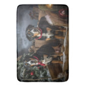 Greater Swiss Mountain Snowy Sleigh Kerstmis Badmat (Voorkant Verticaal)