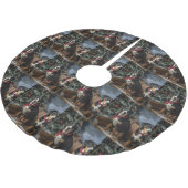 Greater Swiss Mountain Snowy Sleigh Kerstmis Kerstboom Rok (Gekanteld)