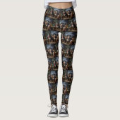 Greater Swiss Mountain Snowy Sleigh Kerstmis Leggings (Voorkant)