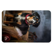 Greater Swiss Mountain Snowy Sleigh Kerstmis Magneet (Horizontaal)