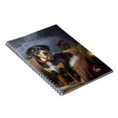 Greater Swiss Mountain Snowy Sleigh Kerstmis Notitieboek (Rechterzijde)