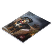 Greater Swiss Mountain Snowy Sleigh Kerstmis Notitieboek (Linkerzijde)