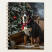 Greater Swiss Mountain Snowy Sleigh Kerstmis Planner (Voorkant)